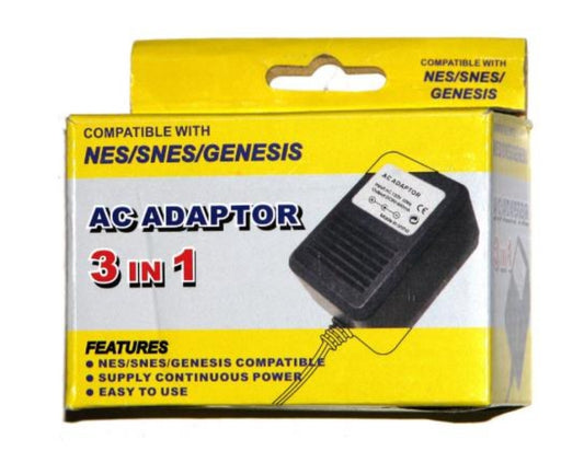 Adaptateur AC compatible NES/SNES/Genesis - SNES