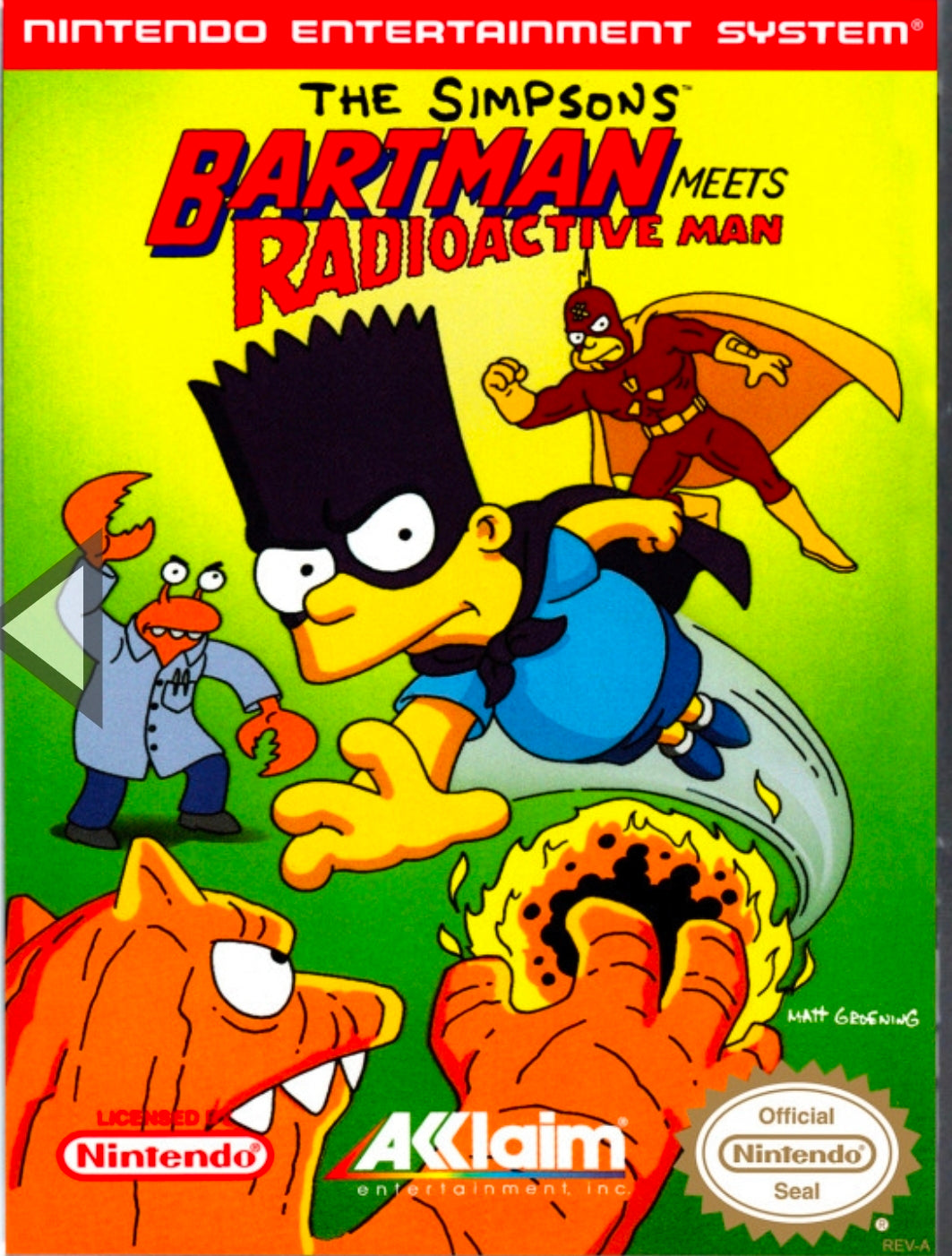 Simpsons Bartman Meets Radioactive Man - Nintendo