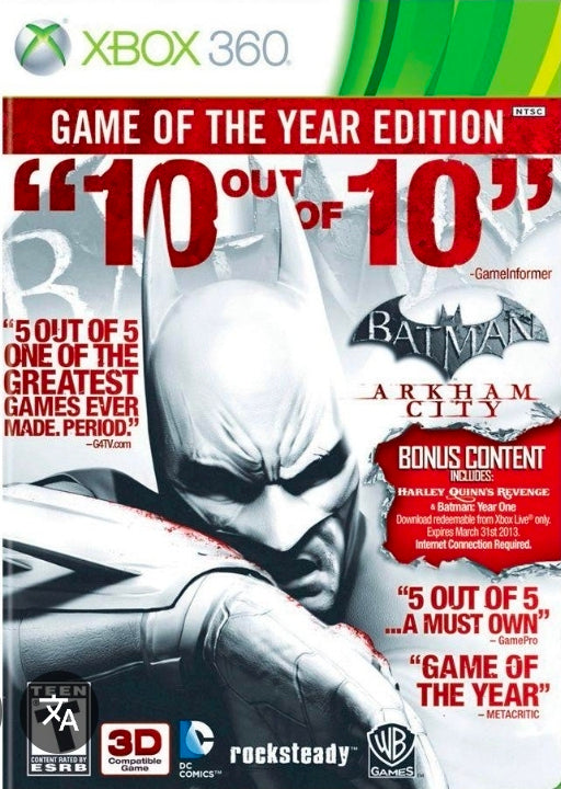 batman arkham city game of the Year