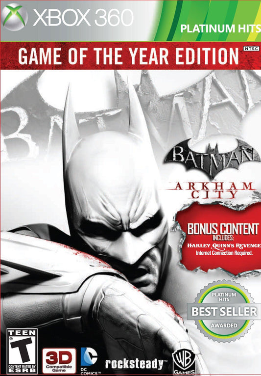 Batman Arkham City Game Of The Year - Xbox 360
