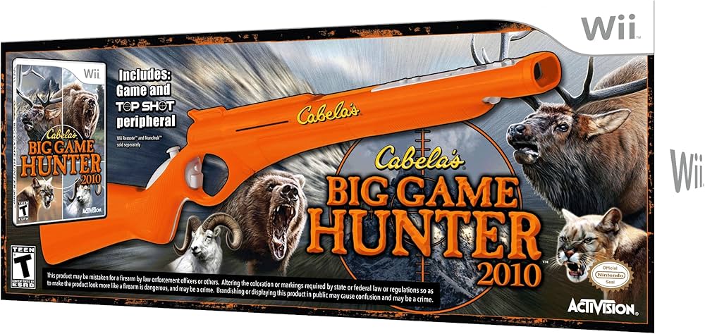 cabela's big game hunter 2010 with gun bundle divers