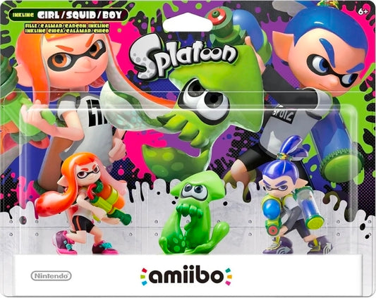 Inkling Boy + Inkling Girl + Inkling Squid 3 pack - Amiibo