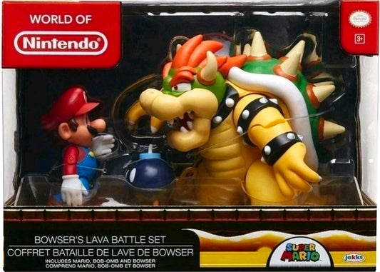 bowser's lava battle set figurines