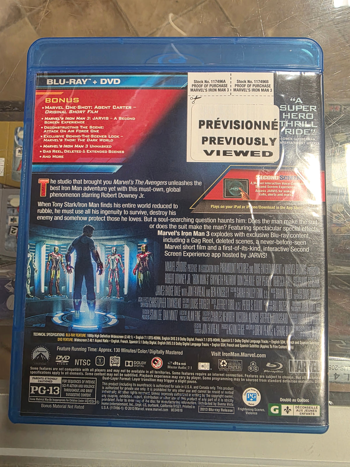 Iron Man 3 - Bluray
